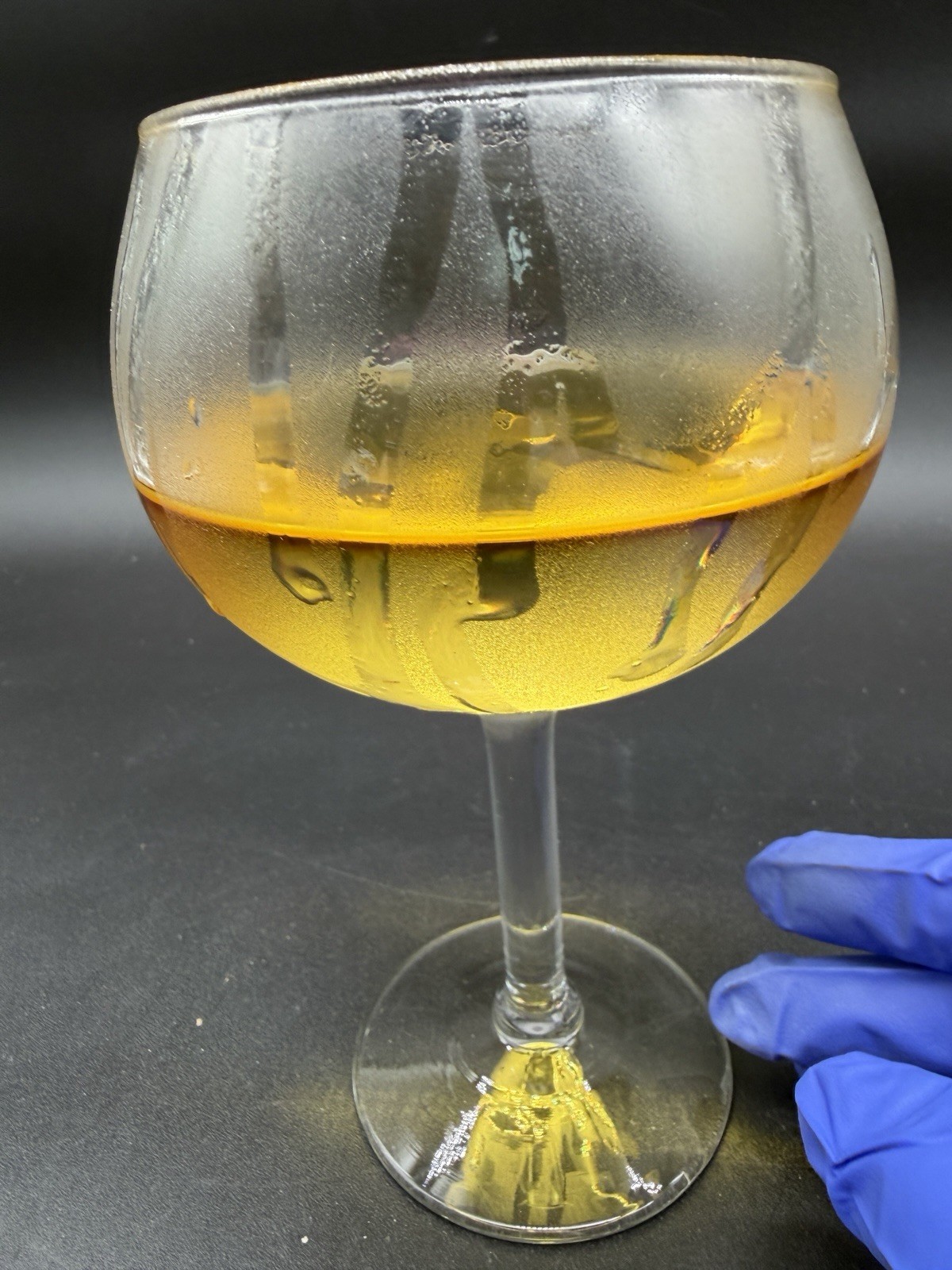 Fake Faux Chilled Glass Of Chardonnay Resin Glass Display Prop Decor Gag Gift