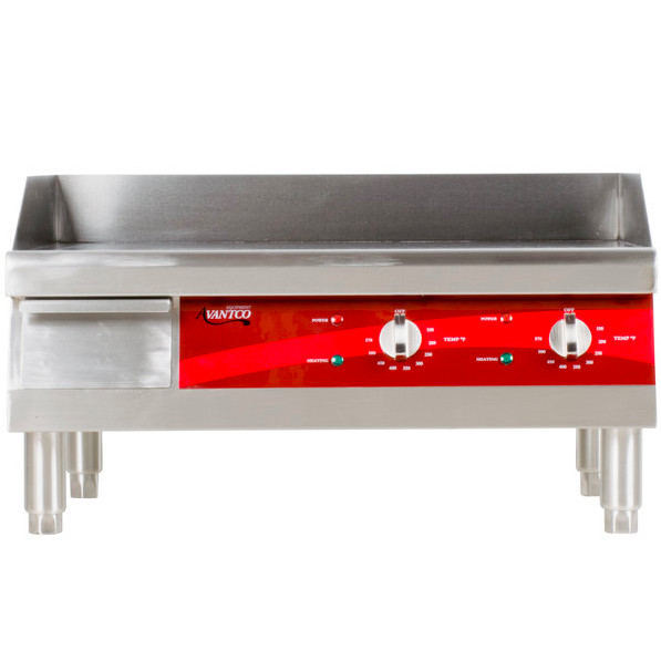 Commercial Kitchen Cooking 24″ Electric Food Griller Countertop Griddle 208/240V