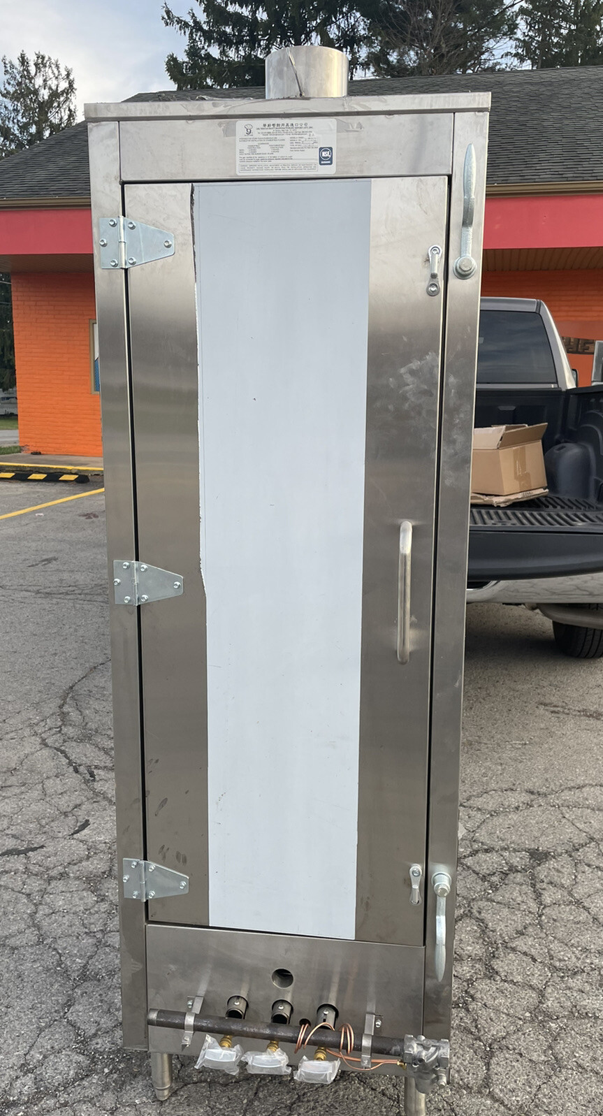 Chinese Smoker 24″ x 24″ Gas Oven All Stainless Steel Interior – 3 Burners – NSF