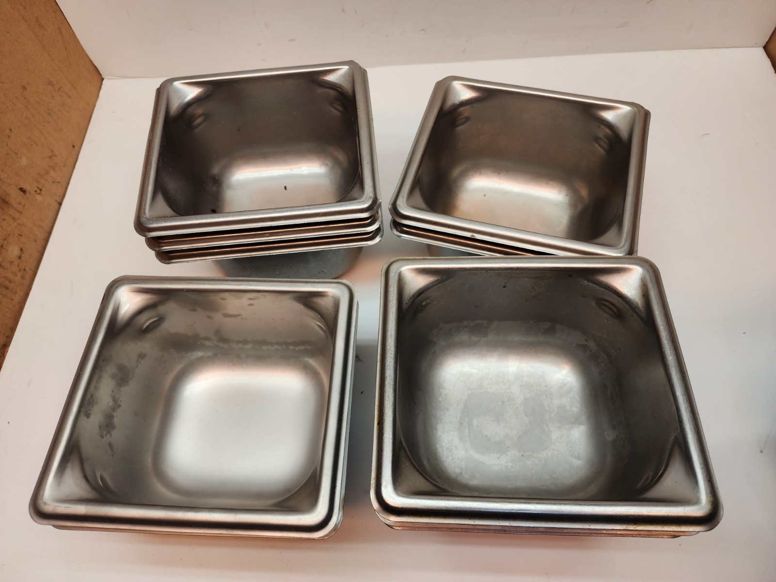 Lot 10 Vollrath 90642 Sixth-size 4″ deep Super Pan 3 stainless steel steam pam