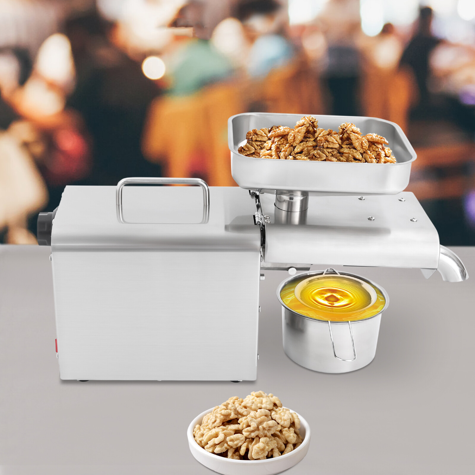 Automatic Oil Press Machine Hot & Cold Electric Oil Press Machine Stainless 610W