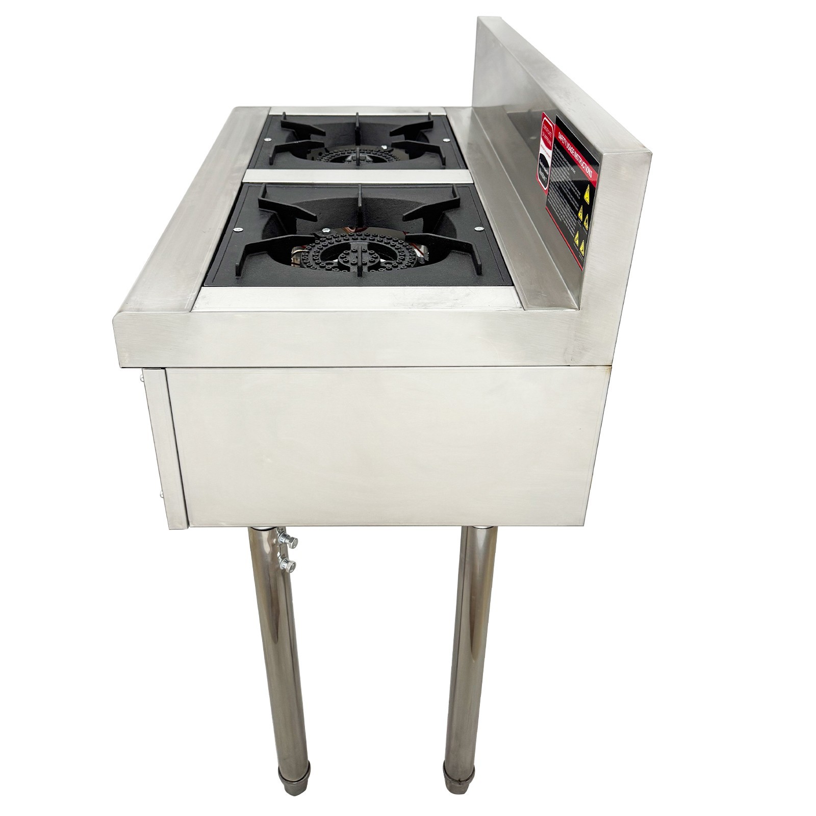 4.5kW *2 Low Height Gas Stove Commercial Floor Double Burner Liquefied Gas