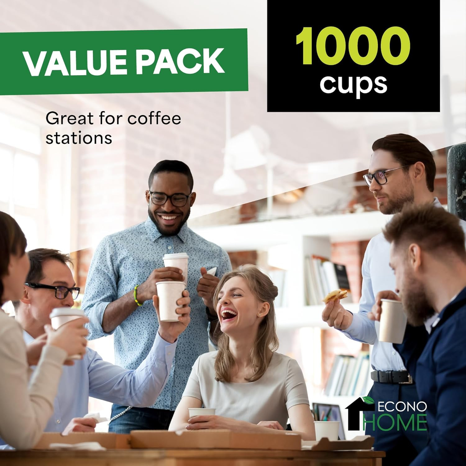 12 Oz 1000 Pack Disposable Coffee Paper Cups – Paper Cups for Hot and Cold Drink