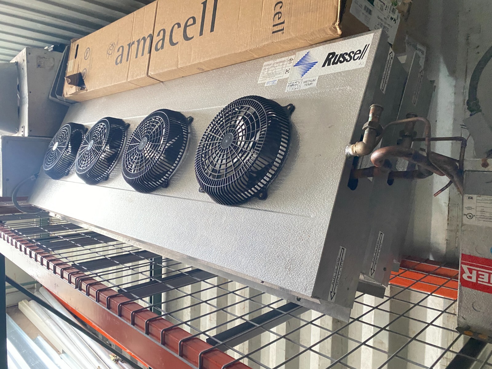 Evaporator/ Russell CTA46-100 4 Fan For Walk In Cooler/ Dual Discharge