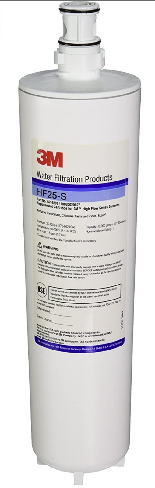 3M HF25-S Ice Water Tea Coffee Machine Filter Cartridge *NEW ORIGINAL PART*