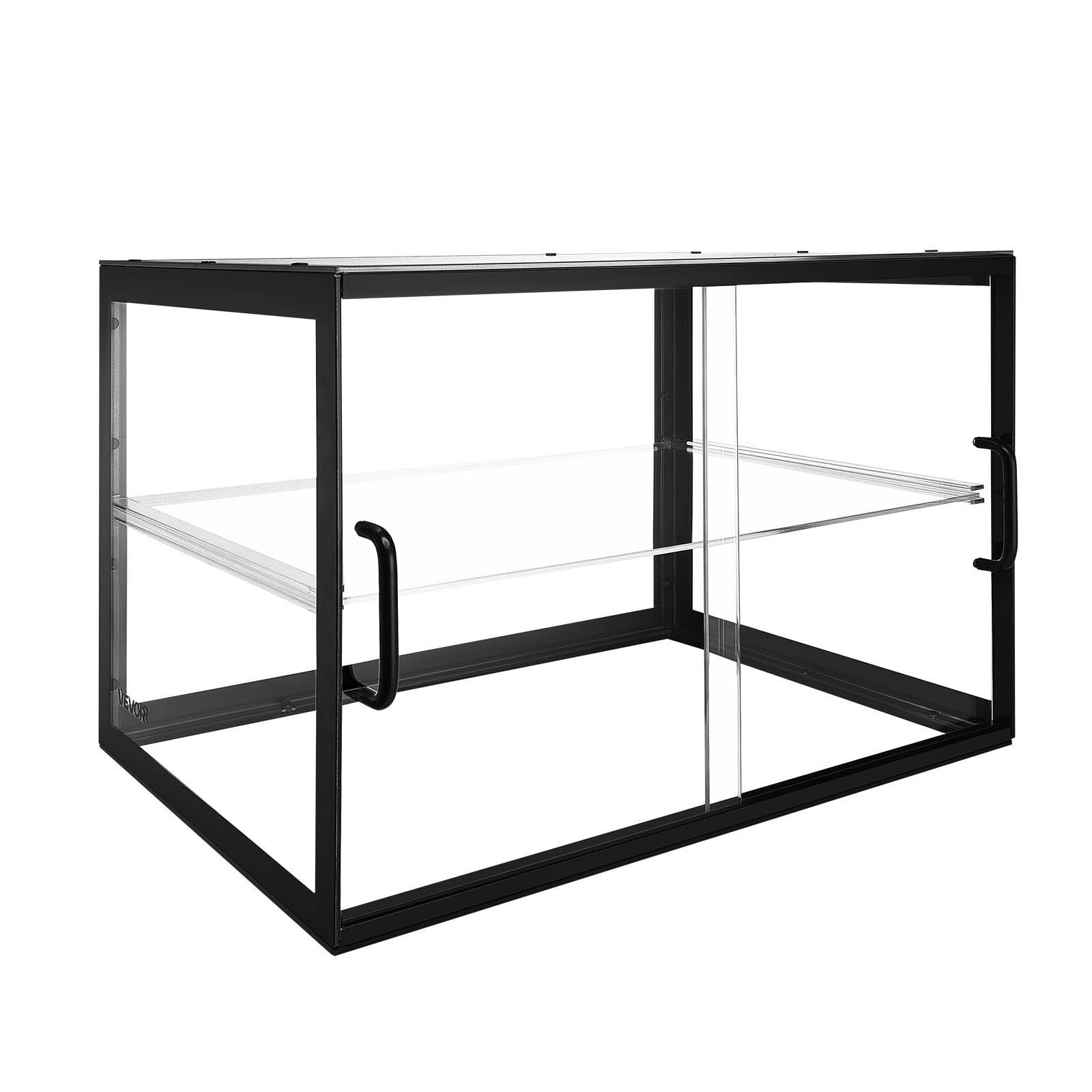 VEVOR Bakery Display Case Acrylic Countertop Pastry Case 2-Tier Sliding Door