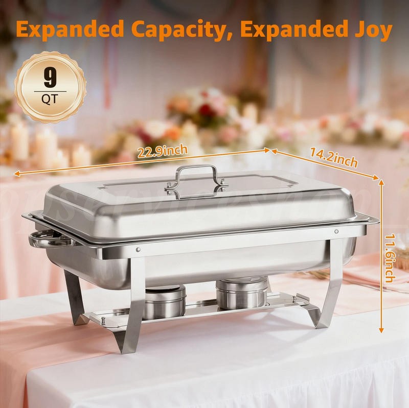 2/4/6/8X Chafing Dish Stainless Steel Chafer Set Chafing Dish Set Warmer Buffet