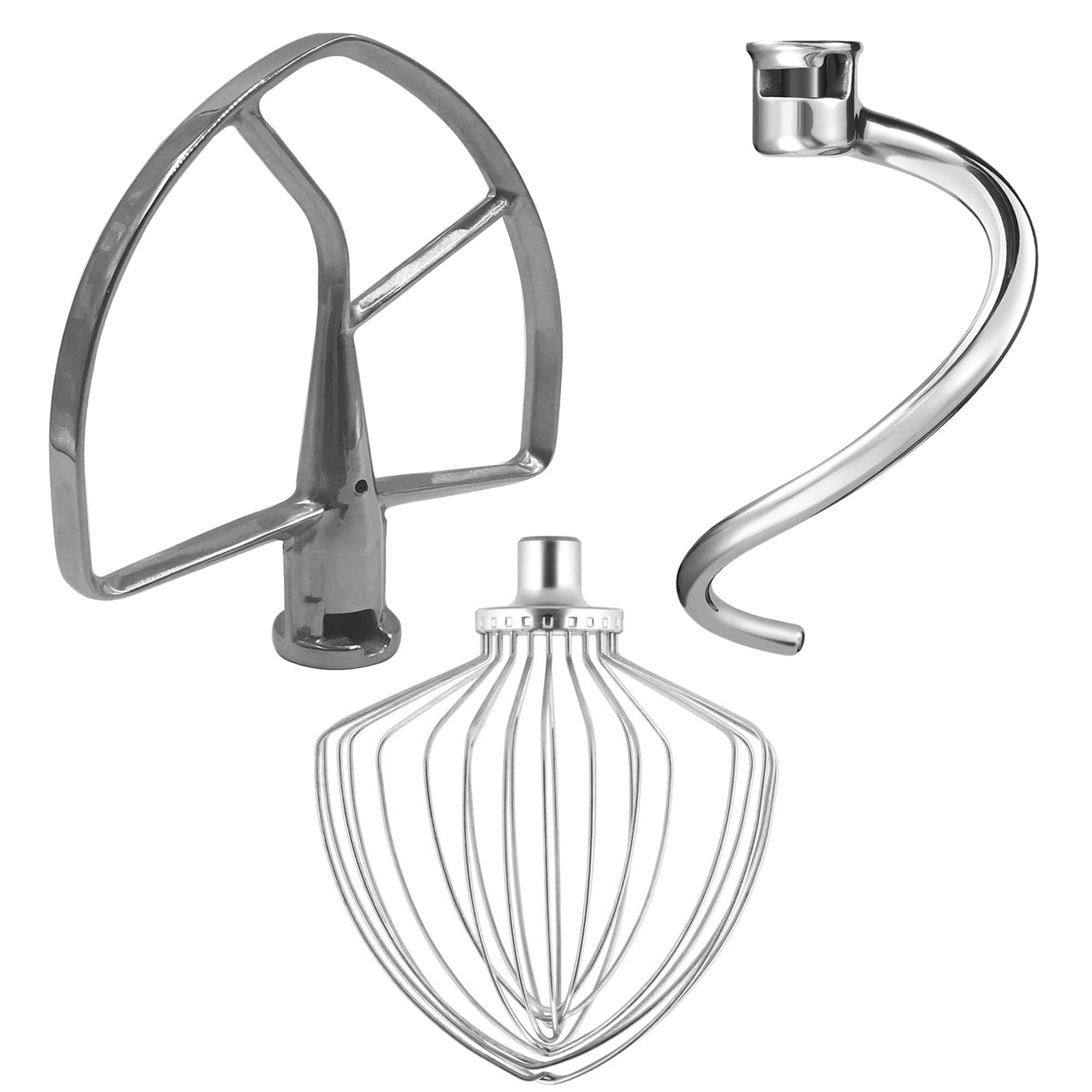 Stainless Steel Stand Mixer Attachments 3-Piece for KitchenAid 7 Qt Tilt Head…