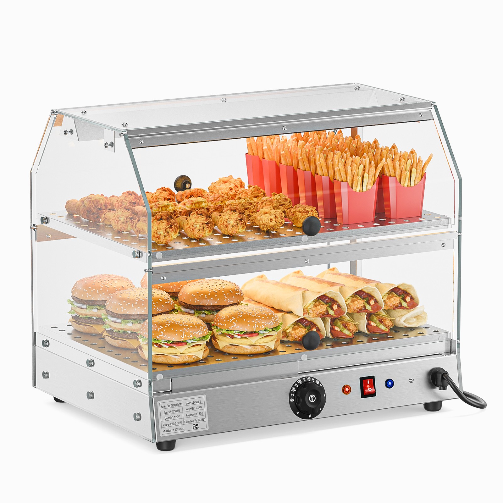 Commercial Food Warmer Display Pizza Warmer, Electric Countertop Food Warmer