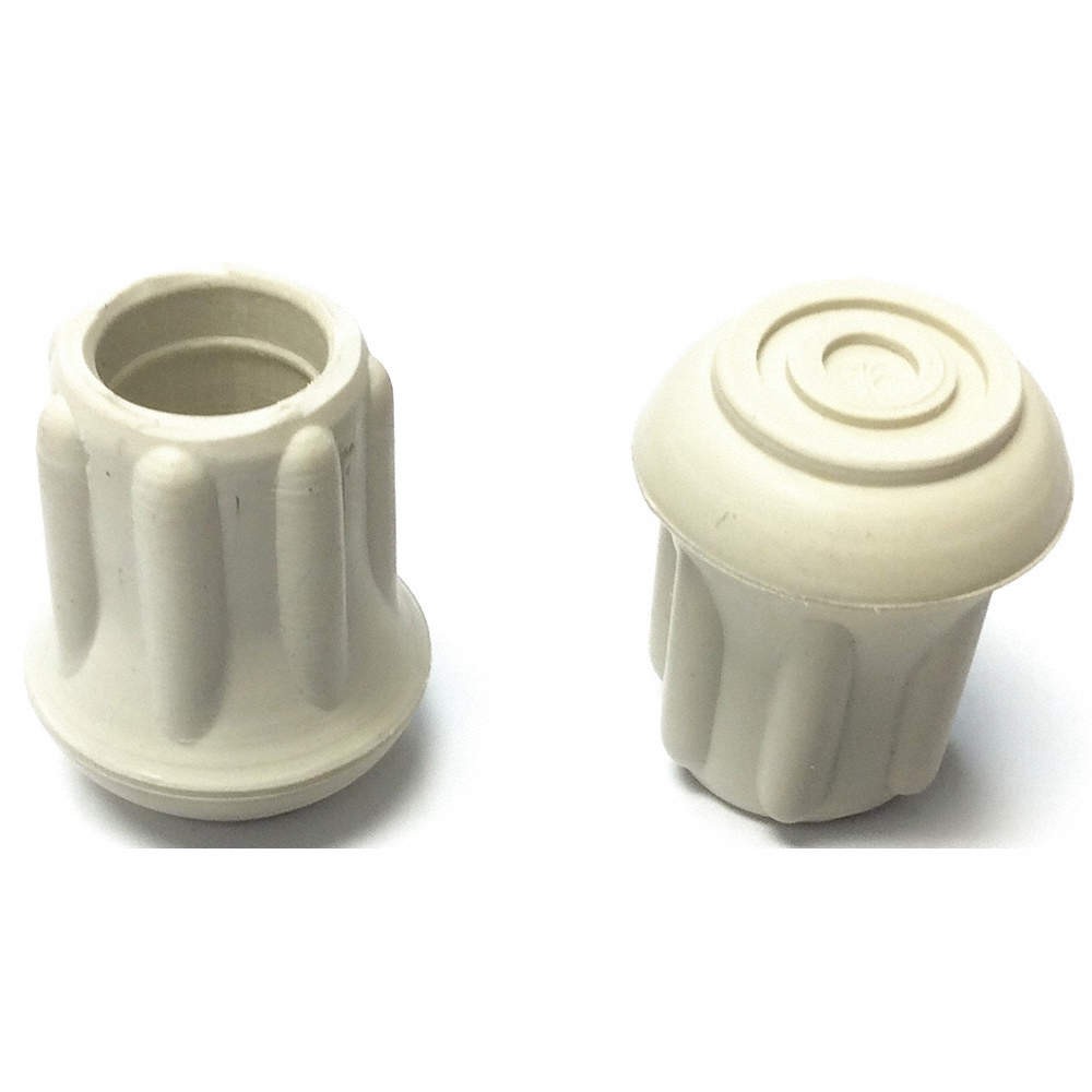 GRAINGER APPROVED LTB 16W/W Furniture Protect Leg Tips,1/2inDia,PK25 16ZM77