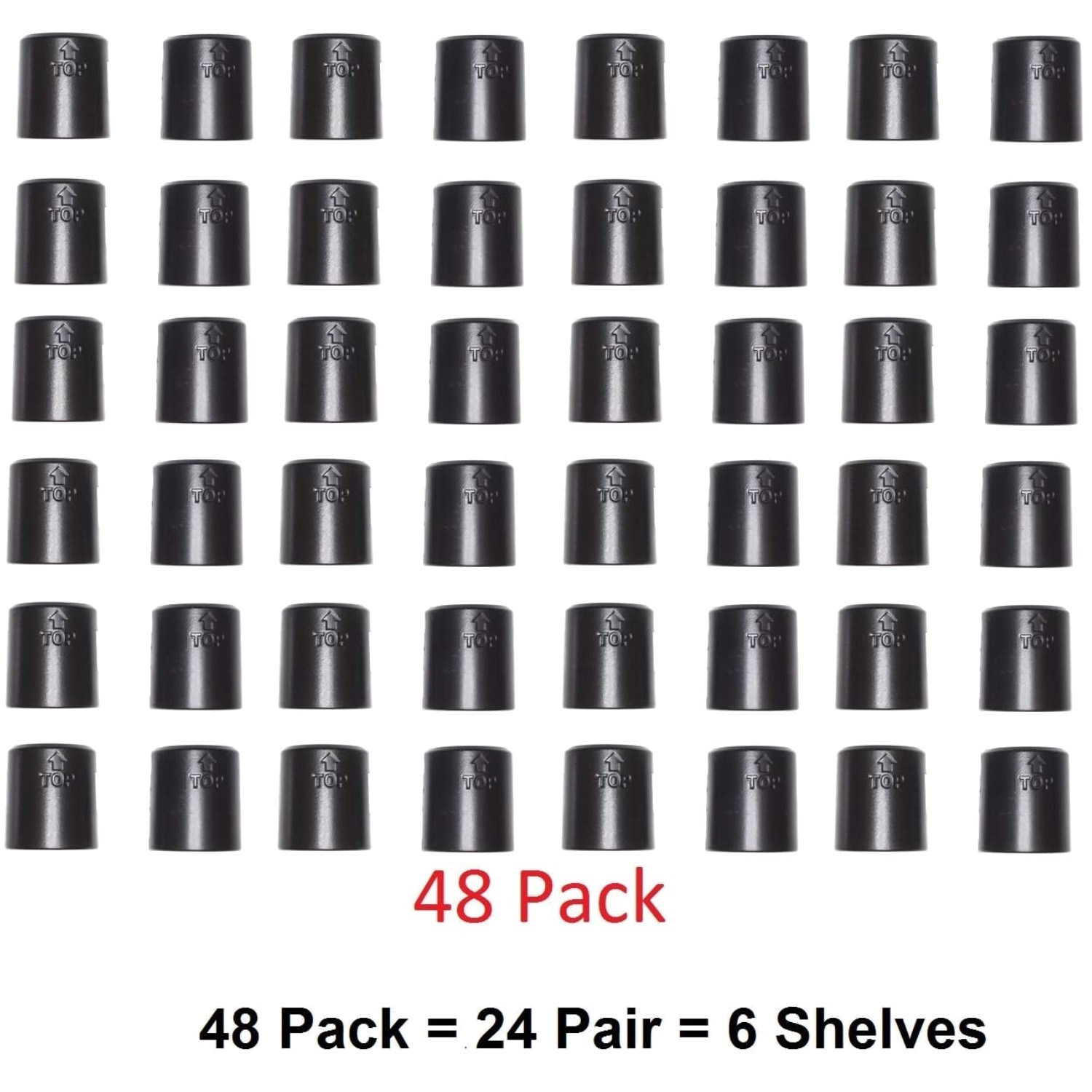 Metal Rack Locking Split Sleeves, 1″ Diameter, 48 Pack