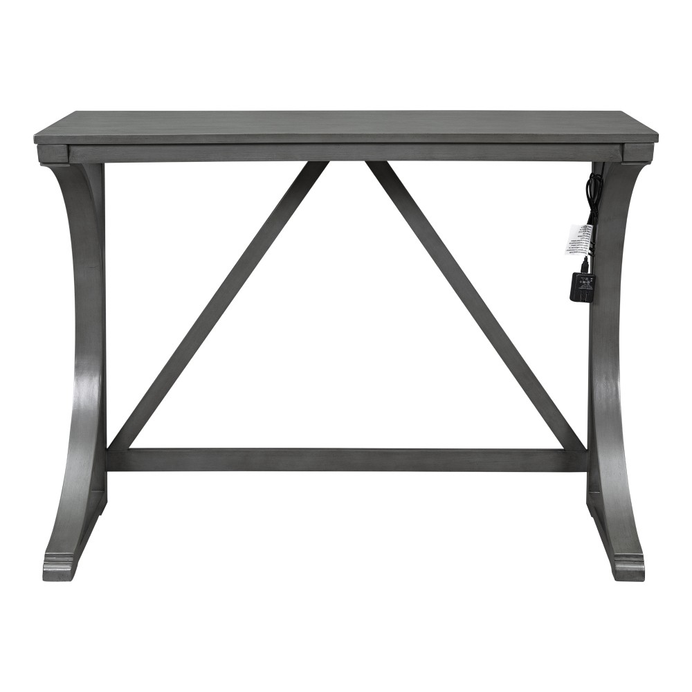Farmhouse 3-Piece Counter Height Dining Table Set with USB Port