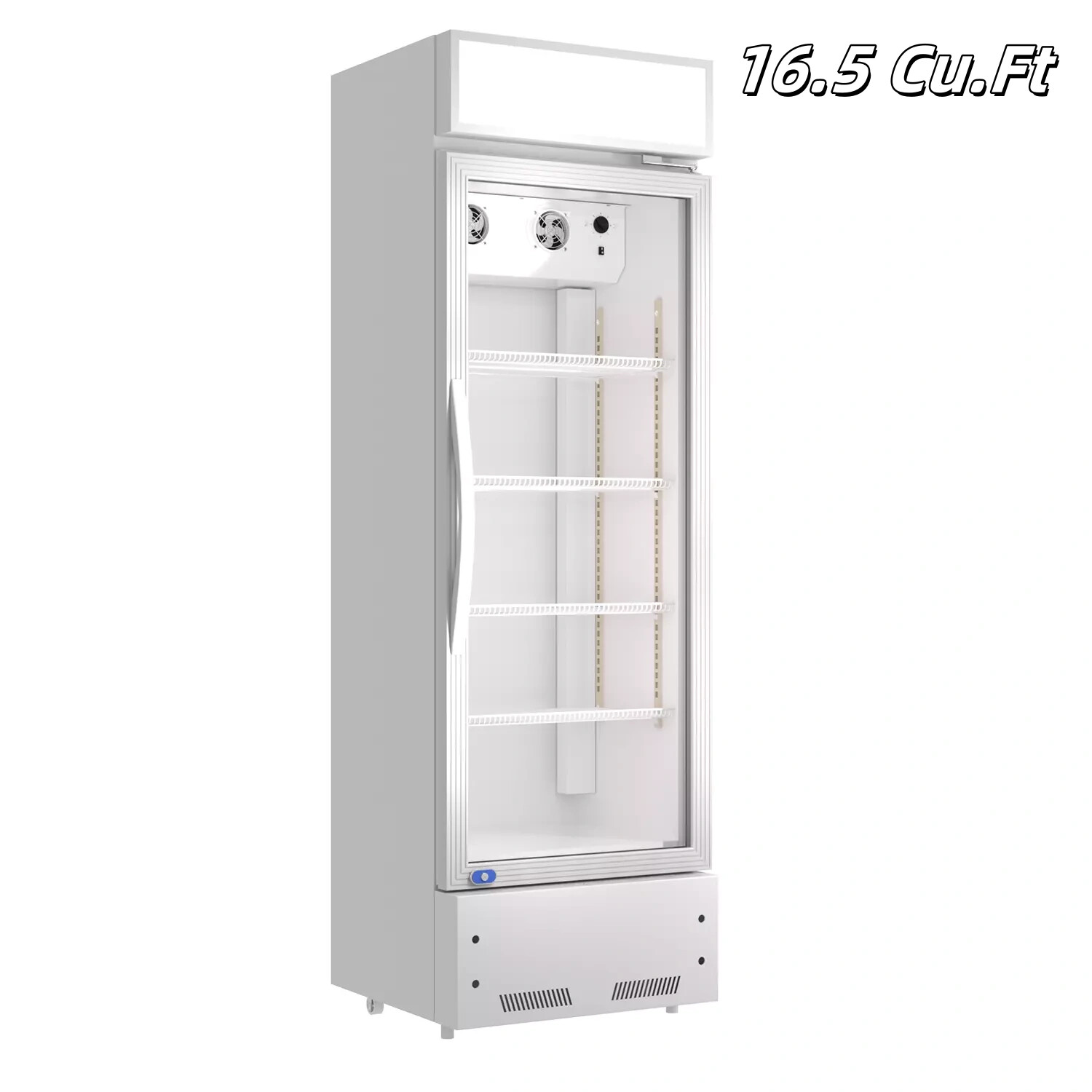 16.5Cu.Ft Commercial Merchandiser Display Refrigerator for Office Garage Bar Gym