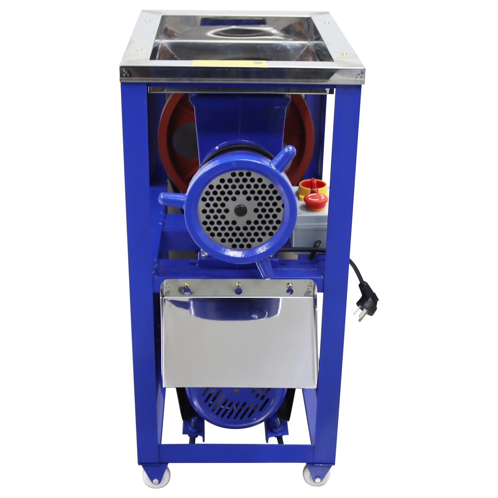 220V Meat Bone Crusher Fish Chicken Chopper Grinder 500lbs/h Output 2200w