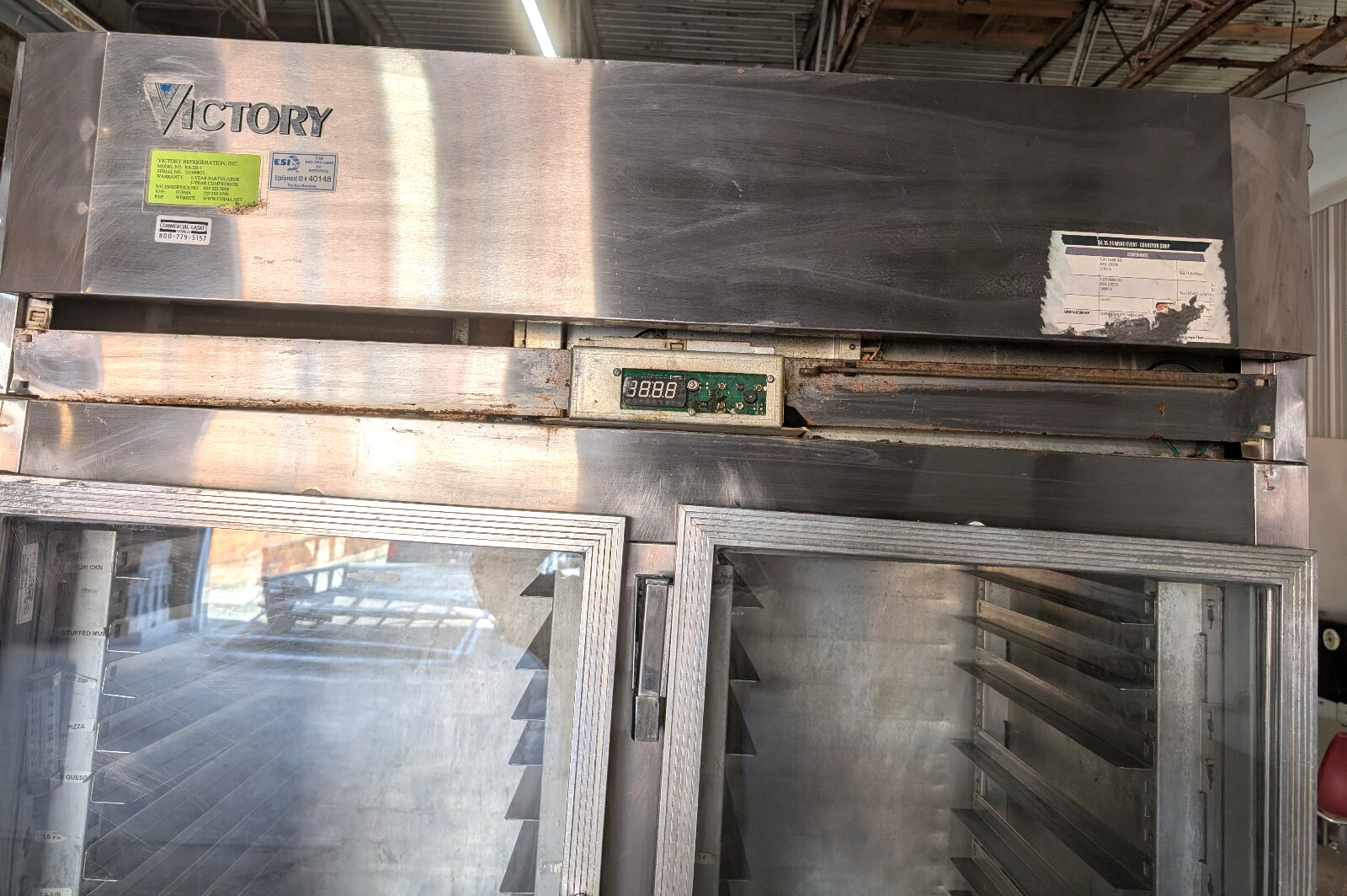 Victory RA-2D-S1 Ultraspec Two Section Reach-In Refrigerator, Glass Half Doors