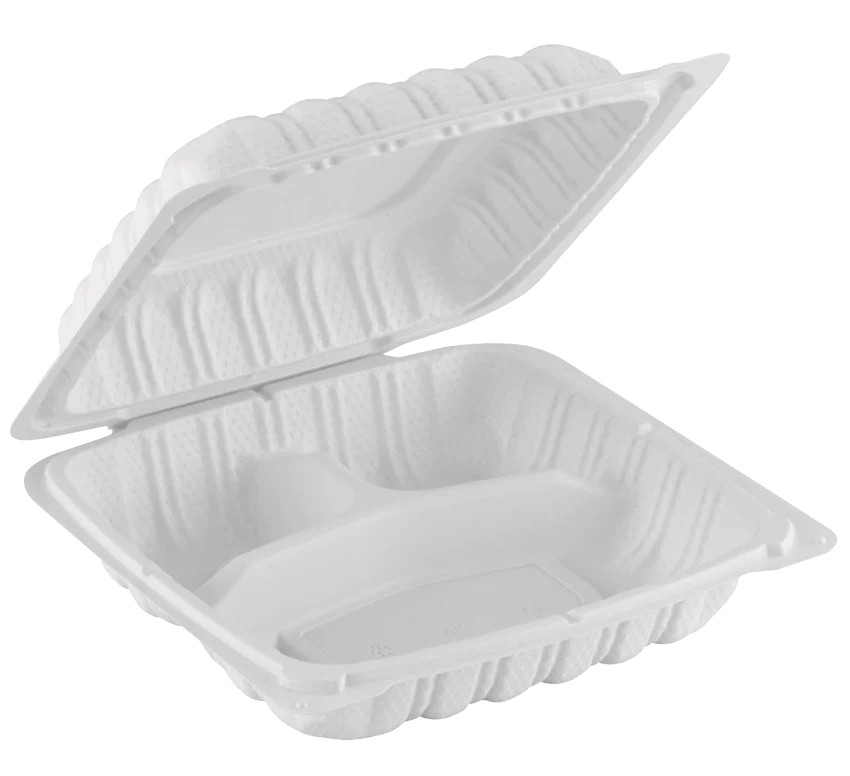 ProTakeOut, [ 9″ x 9″] 150 Pack| White, Clamshell – Take-Out Containers| Durable