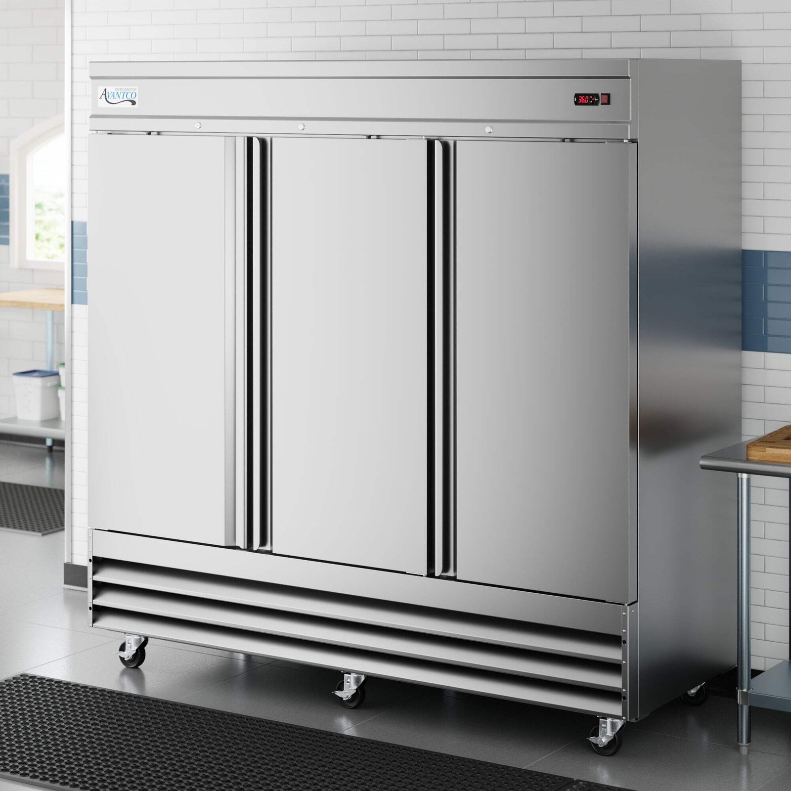 81″ Stainless Steel Solid Door Reach-In Refrigerator