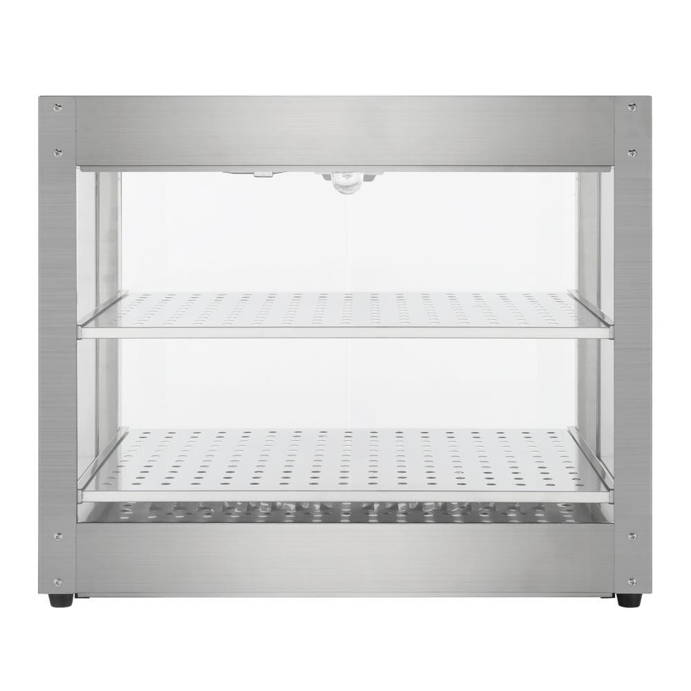 2 Tiers Commercial Food Warmer Pizza Patty Empanada Catering Heated Display Case