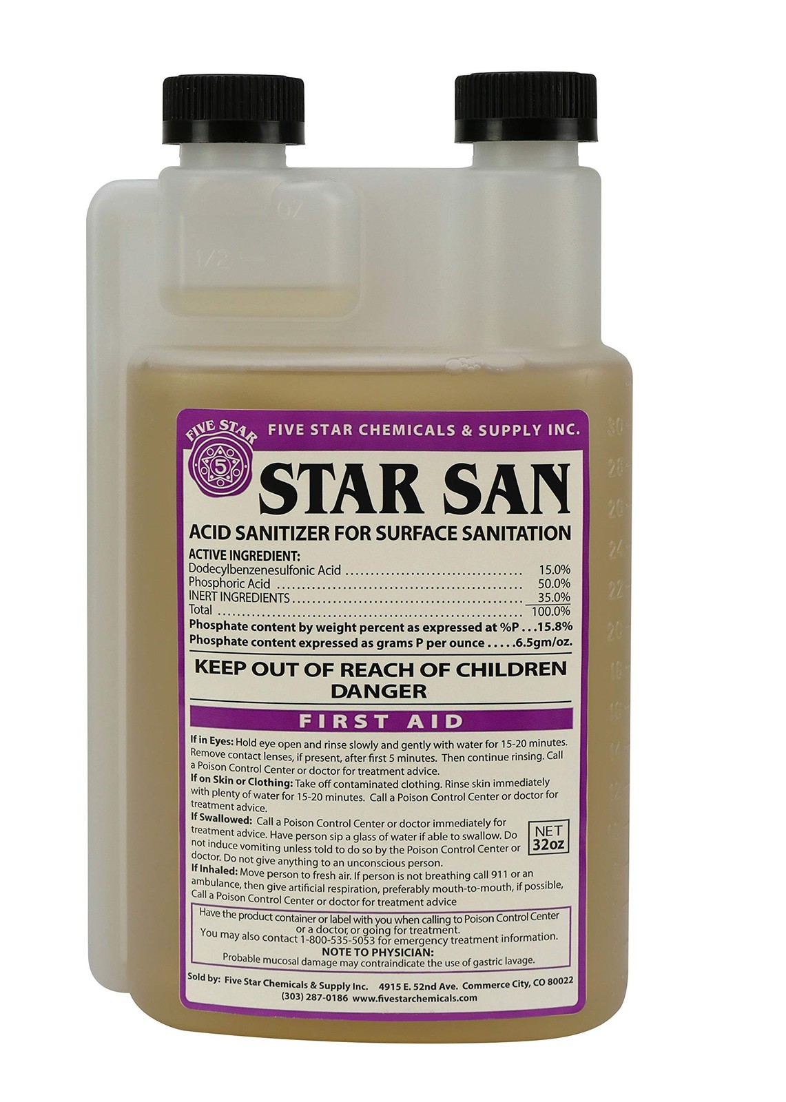 Five Star – 6022b_ – San – 32 Ounce – High 32 (Pack of 1), Brown