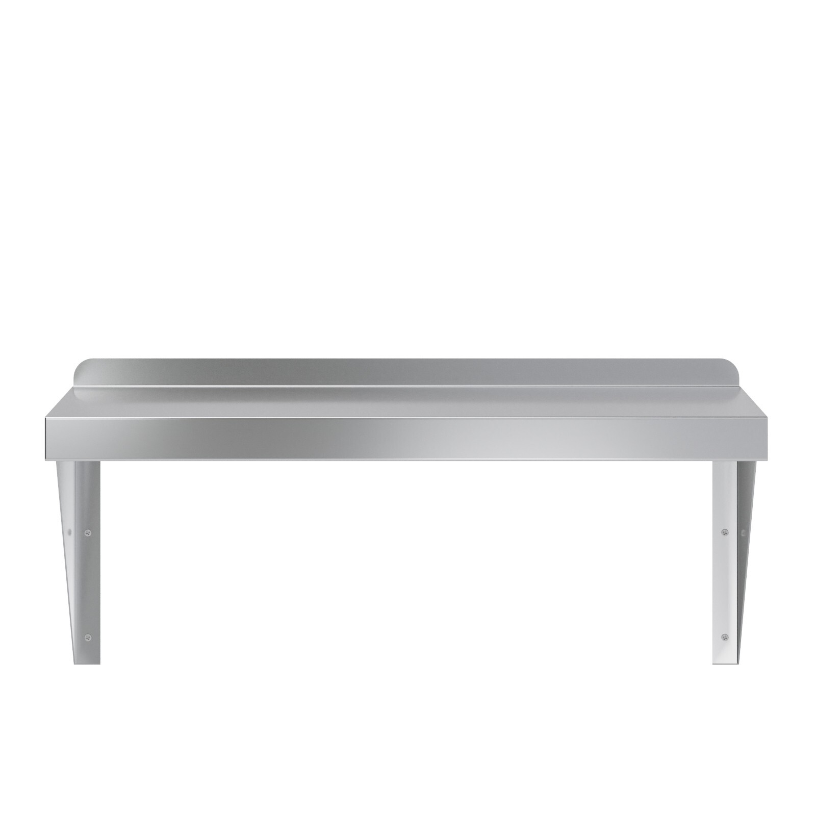 12 in. x 24 in. Stainless Steel Wall Shelf With Squared Edge