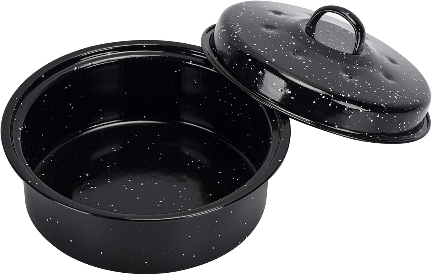 3-QT Black Covered Round Roaster Pan