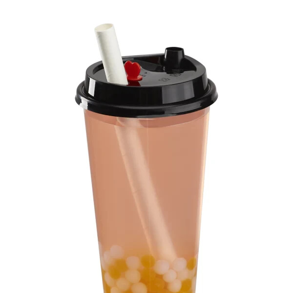 Karat Sipper Dome Lid for 24 oz Tall Premium PP Plastic Cup – Black, C-TPPLB