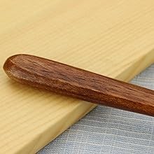 Long Soup Spoons, 1 Pieces Korean Style 11 Inches Natural Wood Long