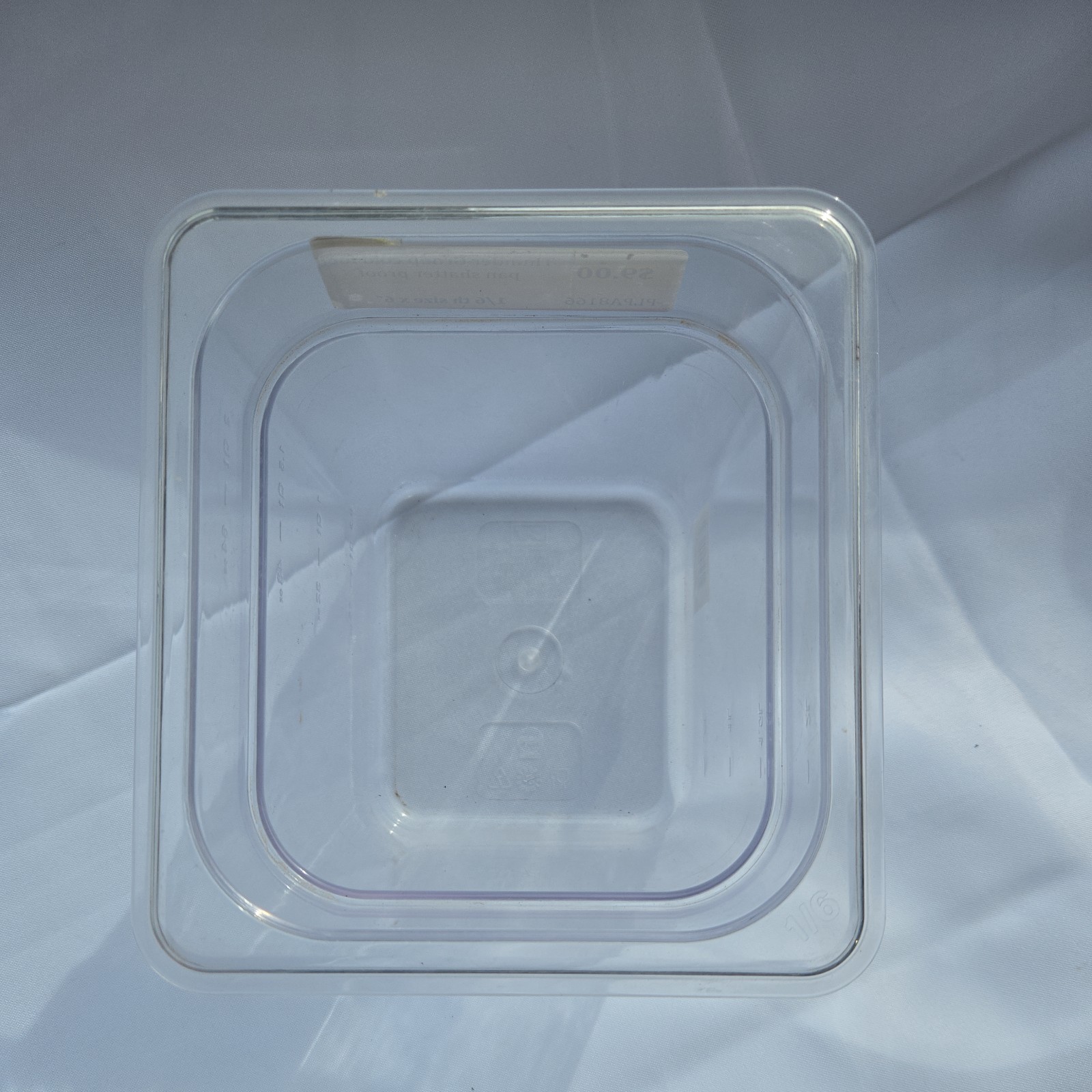 Thunder Group PLPA8166 1/6 Size Clear Polycarbonate Food Pan 6″ Depth