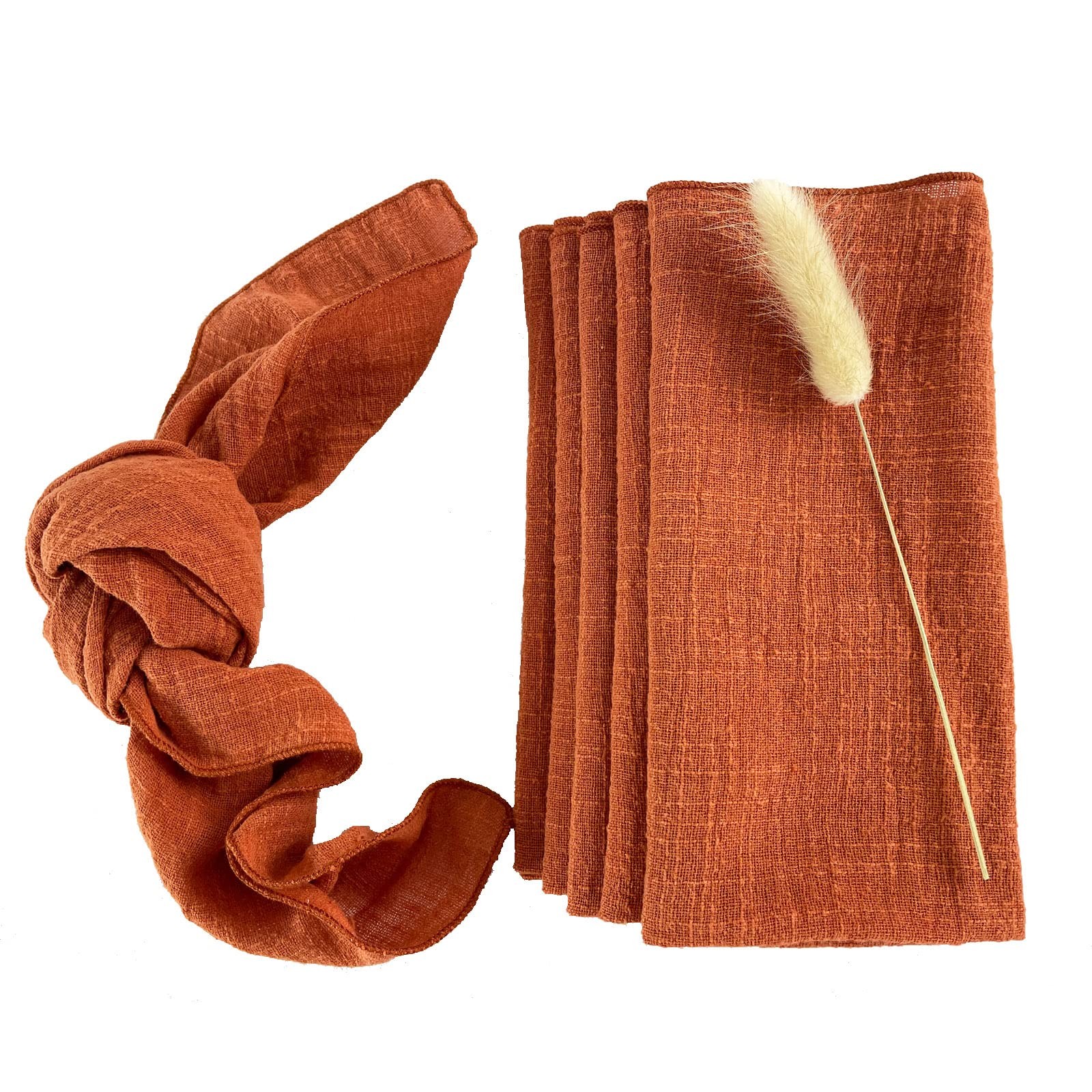 Gauze Cloth Napkins 6 Pack 16×16 Inches 100% Natural Soft Cotton Weddings Decora