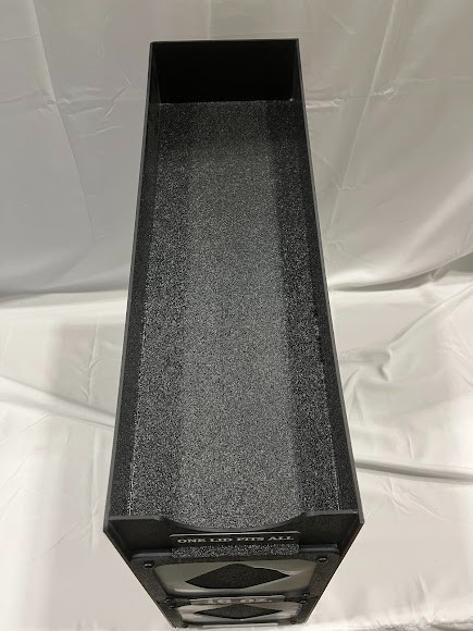 KleanTake by ServSense Black Countertop Slim Cup Dispenser Cabinet – 2 Slot