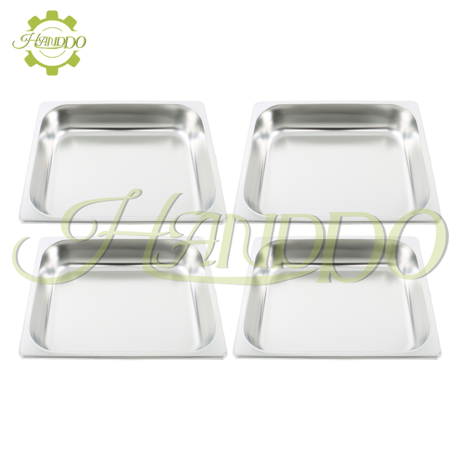 1/2 Size 2.5″ Deep Pans 4Pcs Catering Storage Metal Steamer for Food Warmer