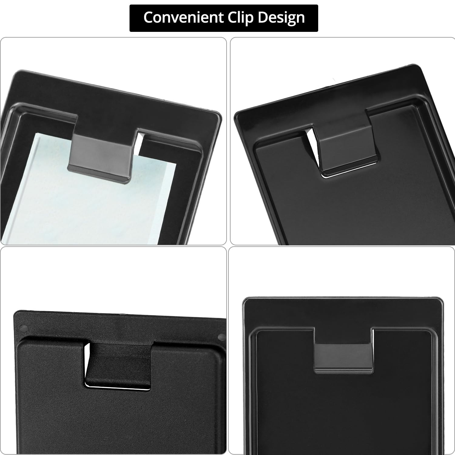 32 Pcs Black Check Holders Tip Trays PP Receipt Presenter for Restaurant Bar Use