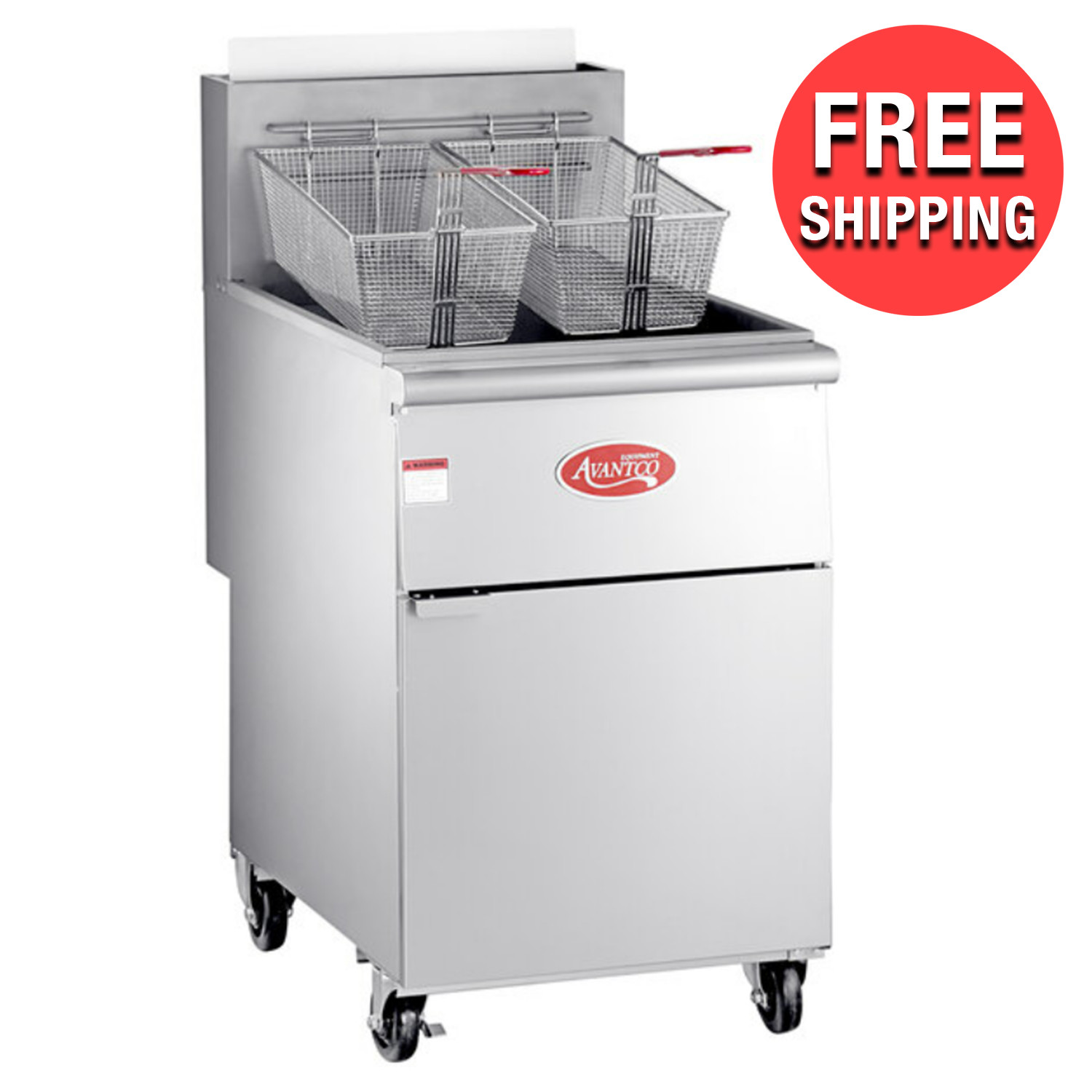 Stainless Steel Floor Commercial Kitchen NATURAL GAS Deep Fryer Cooker 70-100 lb
