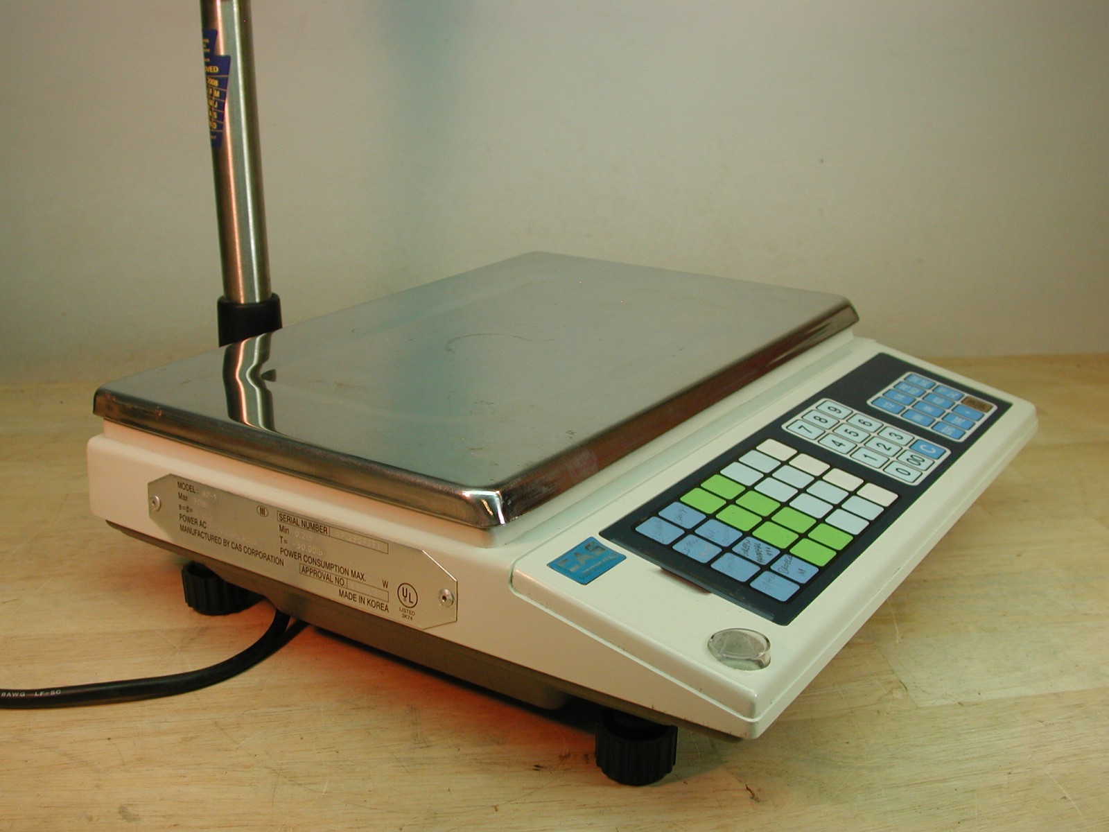CAS model AP-1 – PRICE COMPUTING SCALE -30×0.01 lbs, 28 presets, customer dispay
