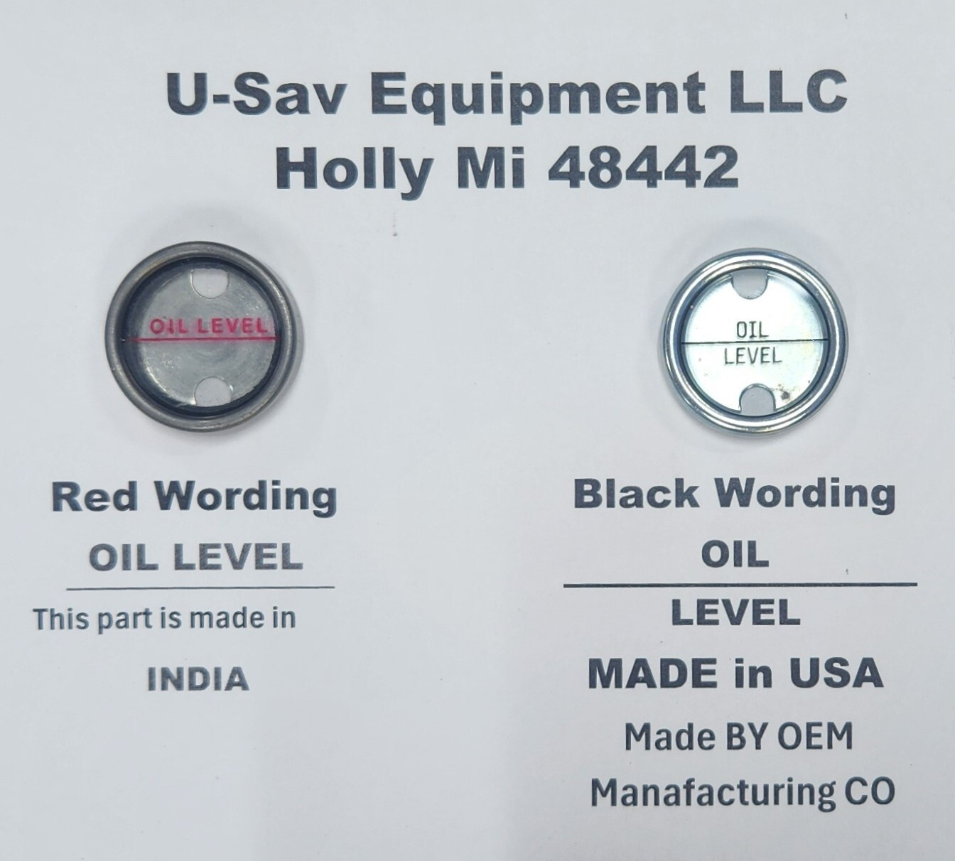 10 pc’s Hobart Mixer Oil Level Gauge 60 80 140 Sight Glass Gage 00- 022793 India