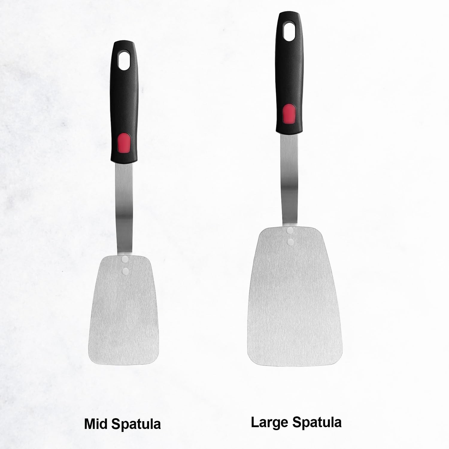 Stainless Steel Flexible Spatula Solid Turner, XiaoZu Thin Large, Sliver