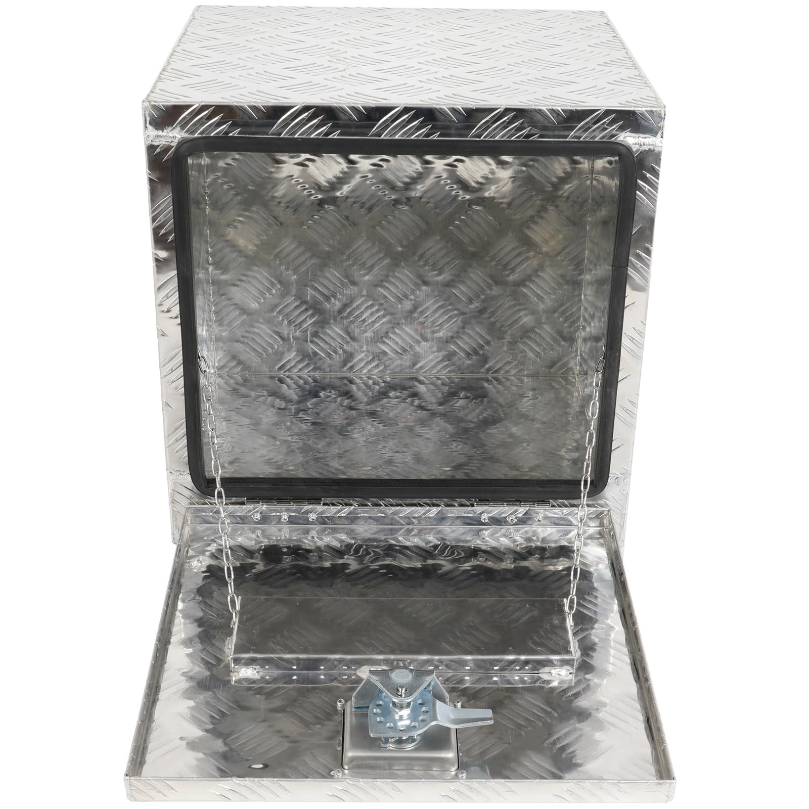 Silver Aluminum Underbody Truck Box 18x17x18 Contractor Tool Box Storage
