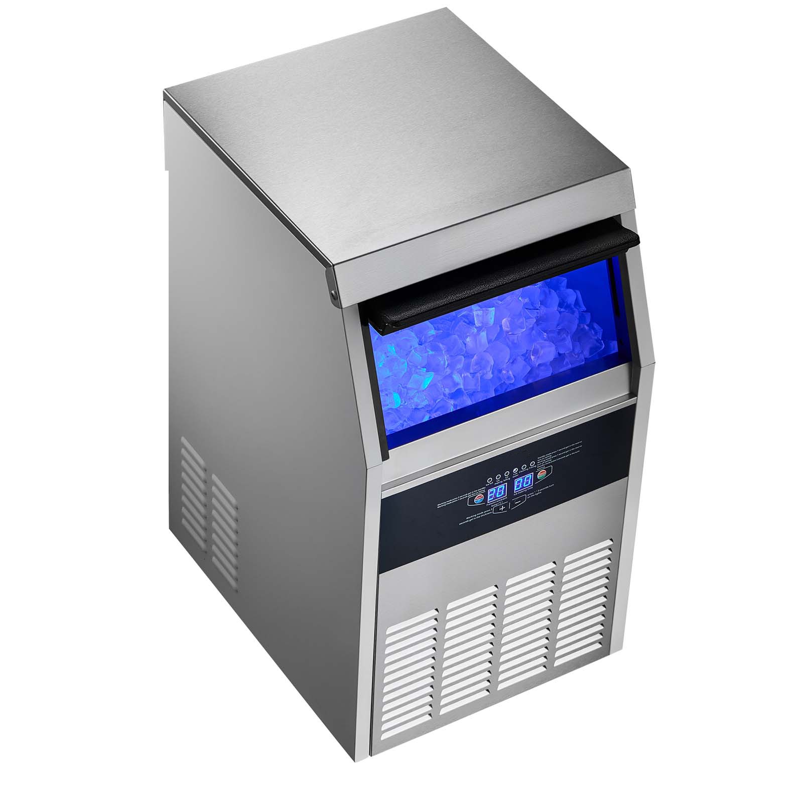Uimoso 160lbs/24H Commercial Ice Maker Built-in Bar Restaurant Ice Cube Machine