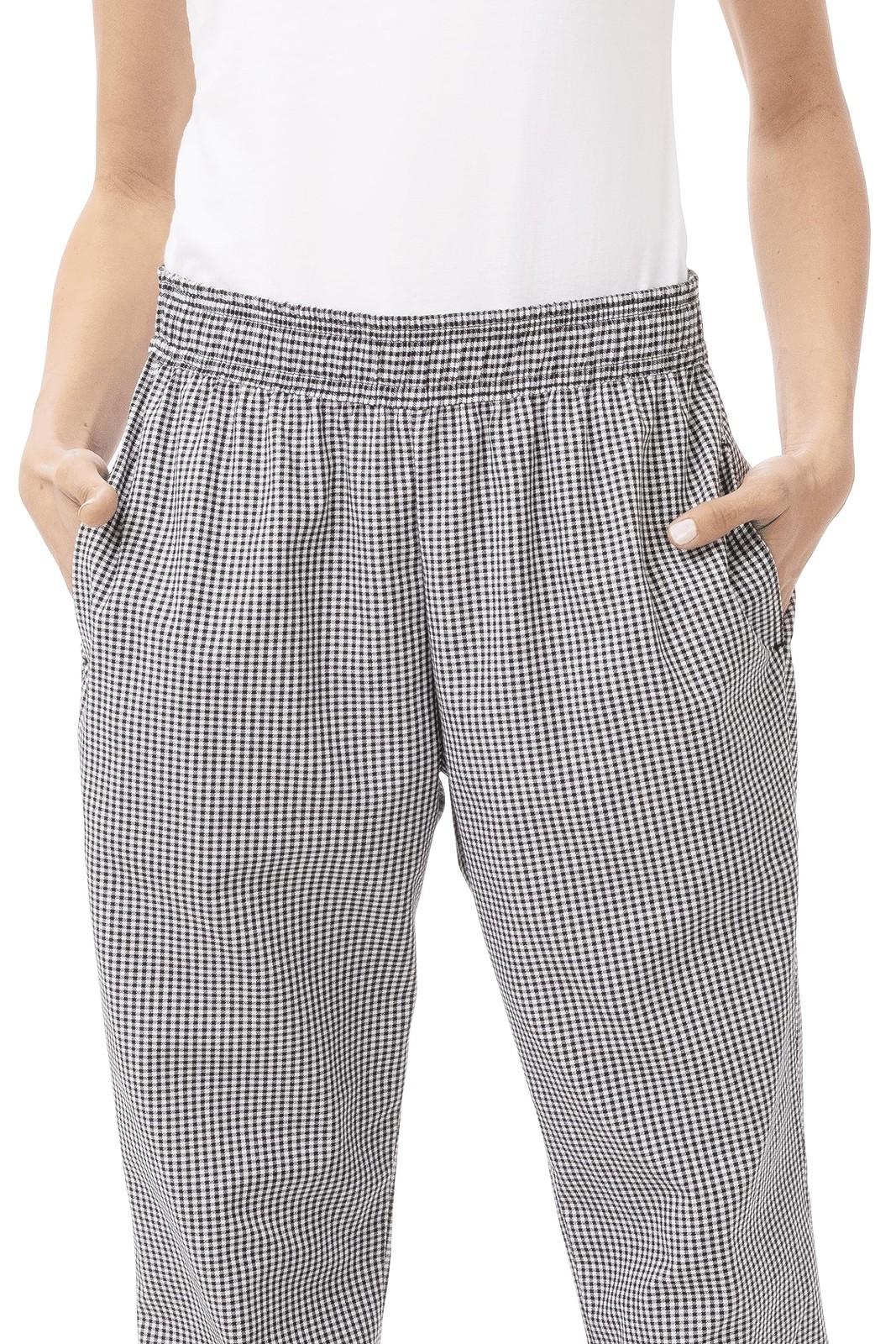 Women’s Essential Baggy Chef Pants Small Check 3X-Large