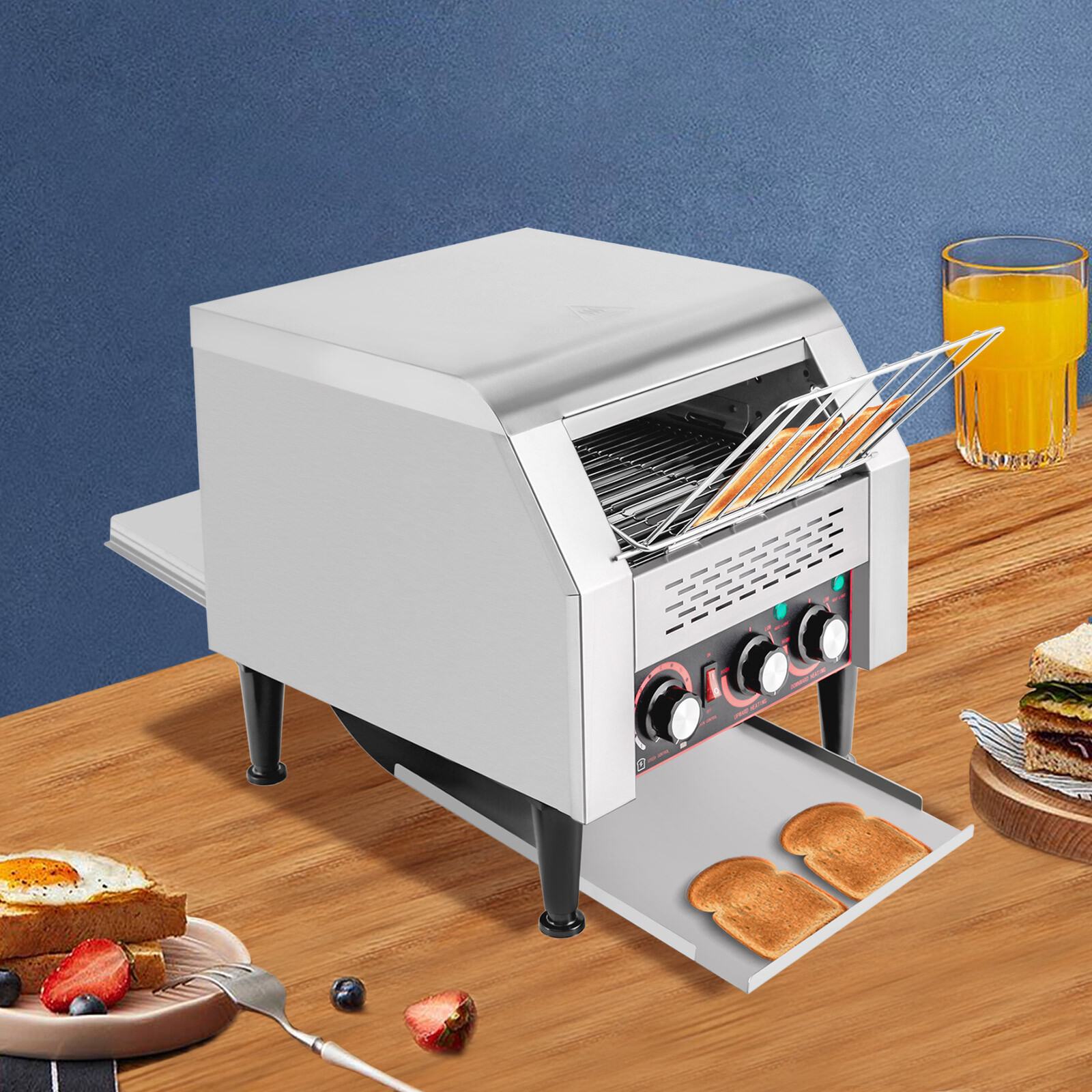 300PCS/H Electric Commercial Conveyor Toaster Tray Toasting Machine Restaurant
