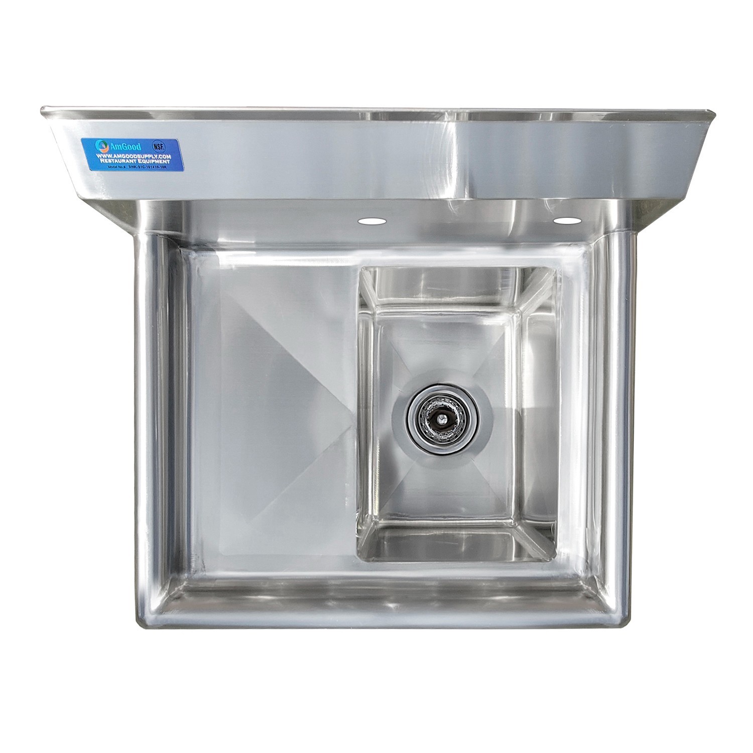 23 in. x 20 in. Stainless Steel One Compartment Sink with 14 in. x 10 in. Bowl