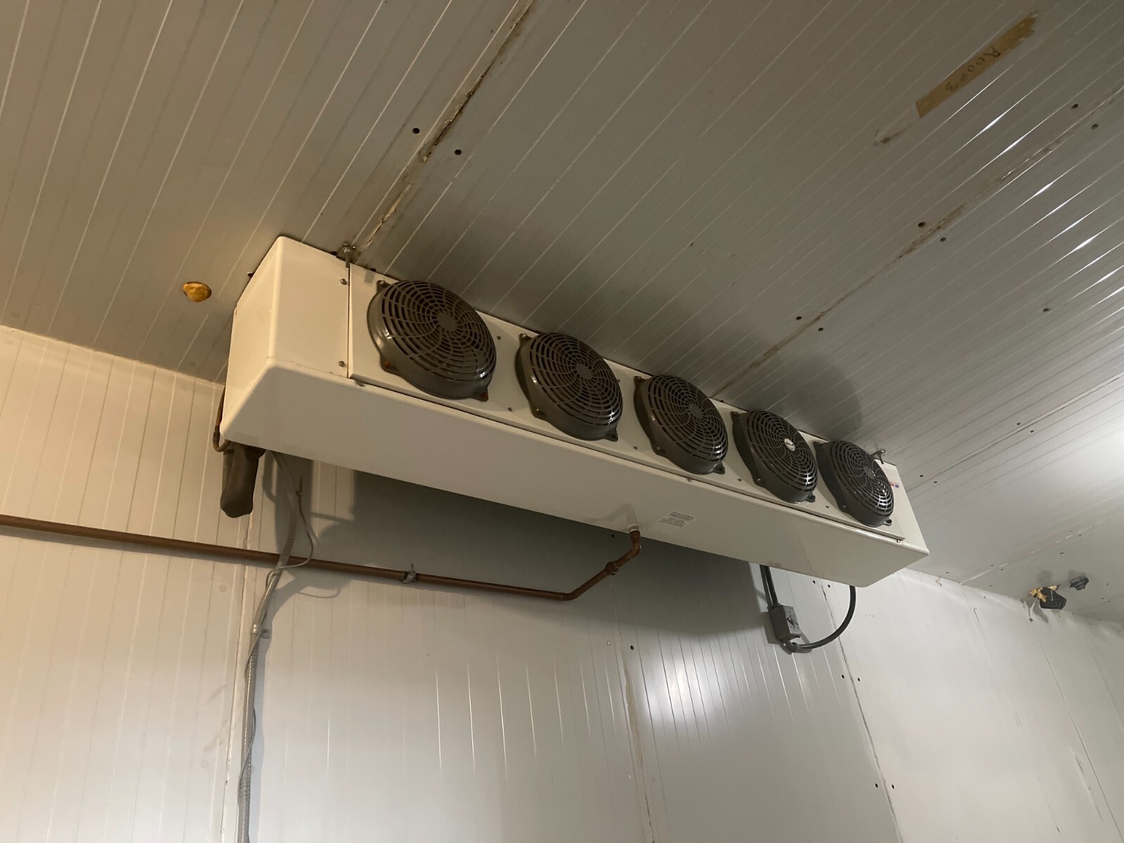 Walk-in – Turbo Air 3 HP Comp, 5-fan 27.5kBTU cooler, Johnson Controls thermosta