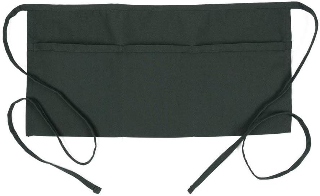 3 Pocket Waist Apron F9-34″ L X 23″ W – 65/35 Poly/Cotton Twill – Waitress/Waite
