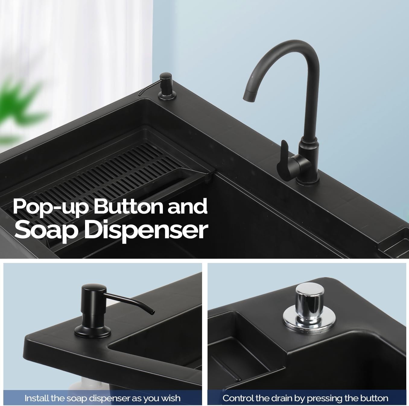 37-Gallon Freestanding Utility Sink with Faucet, 36″ Heightened Basin for Garage