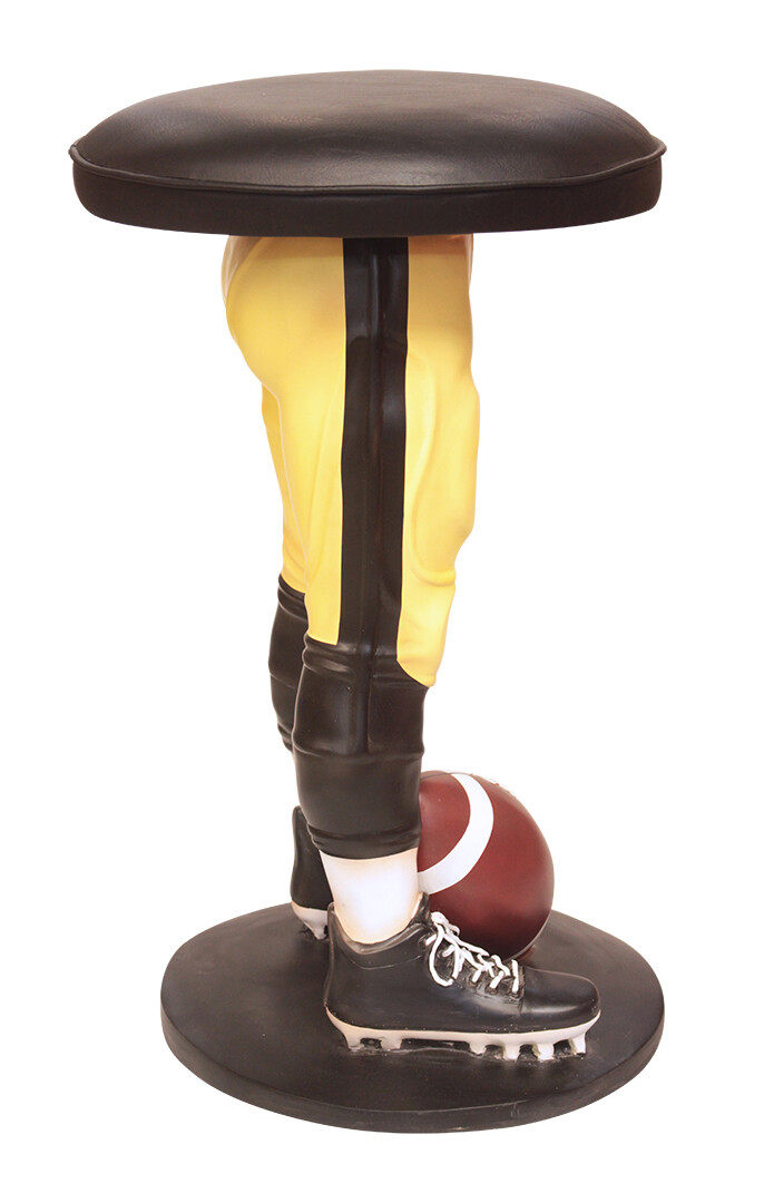 Football Stool – Sports Bar Stool Football Player in Yellow and Black Uniform