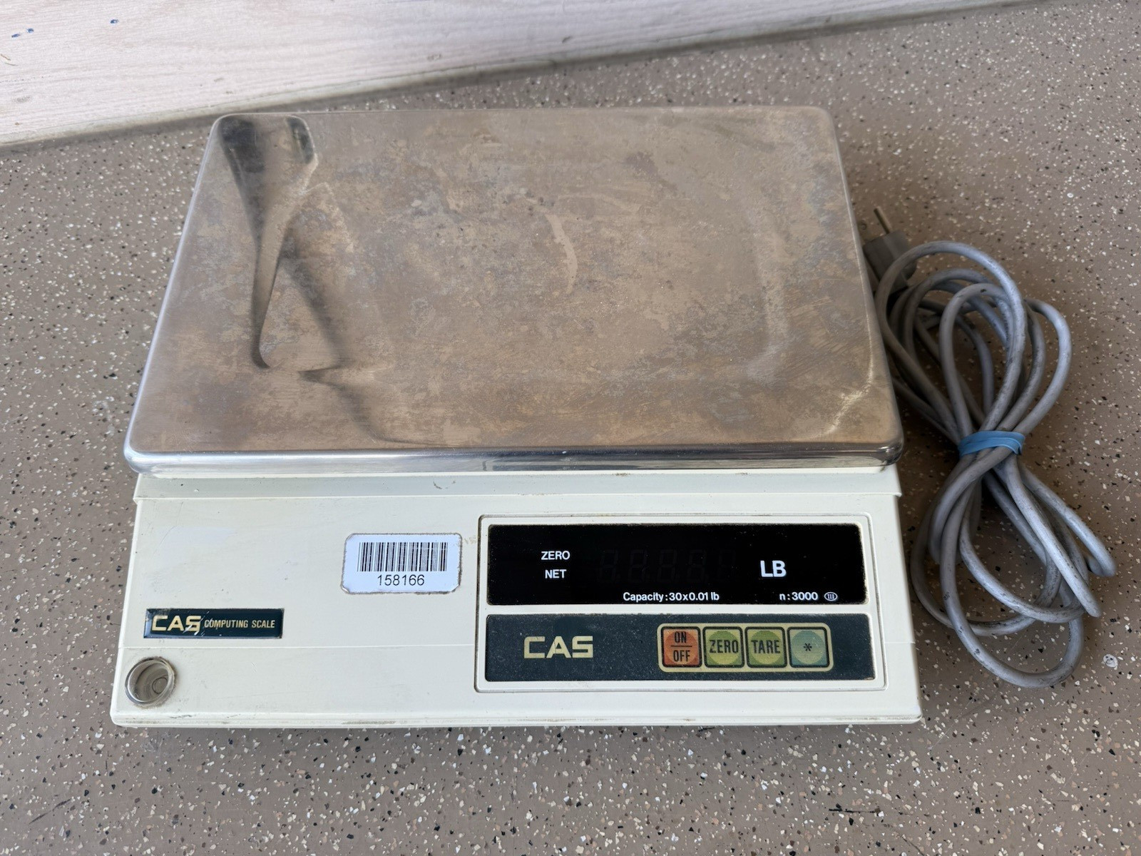 CAS Angel 15D POS Interface Checkout Scale, LB & OZ MAX 30 Lbs
