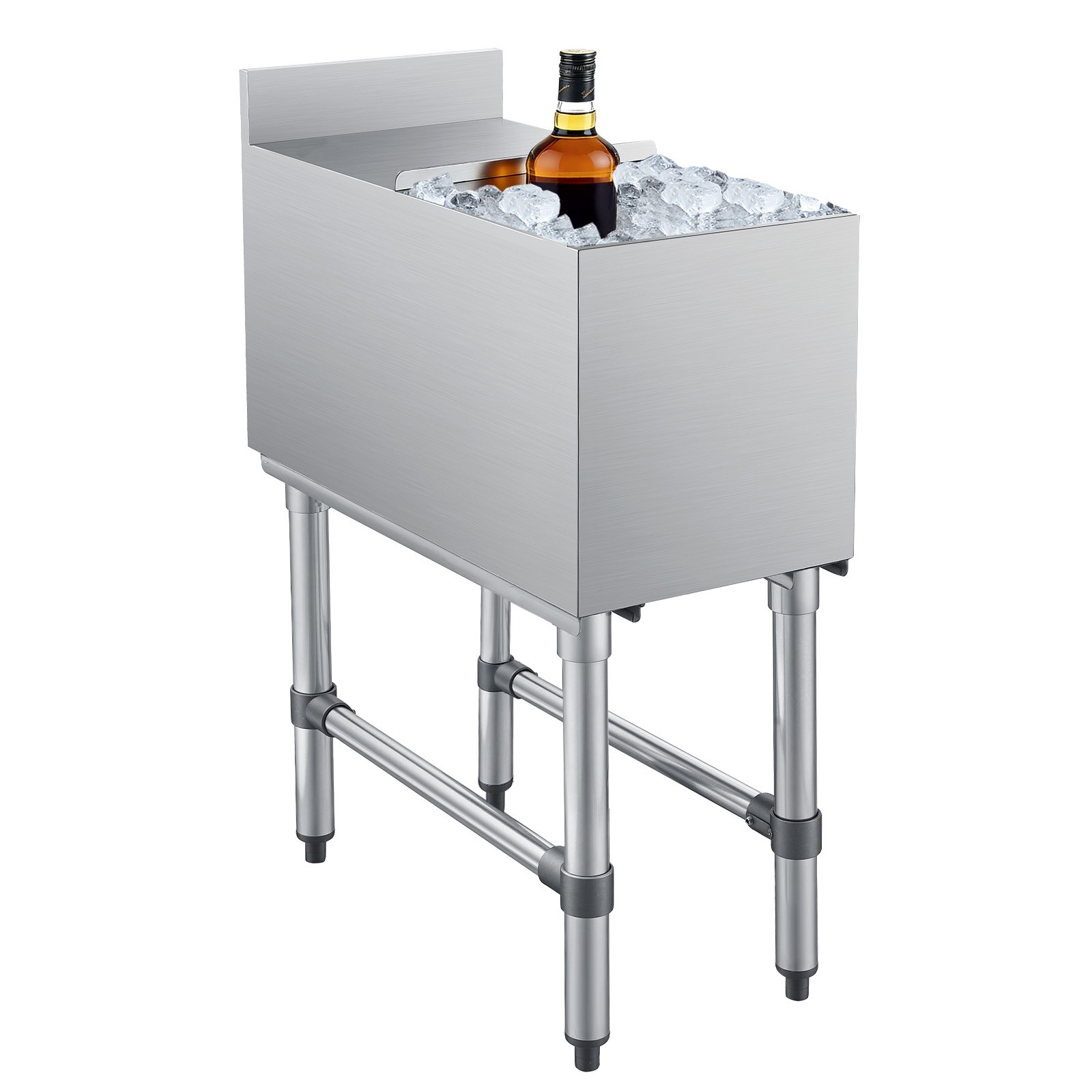 Uimoso 39.6 Qt Commercial Ice Bin 12 x 24 in Underbar Ice Bin with Sliding Cover
