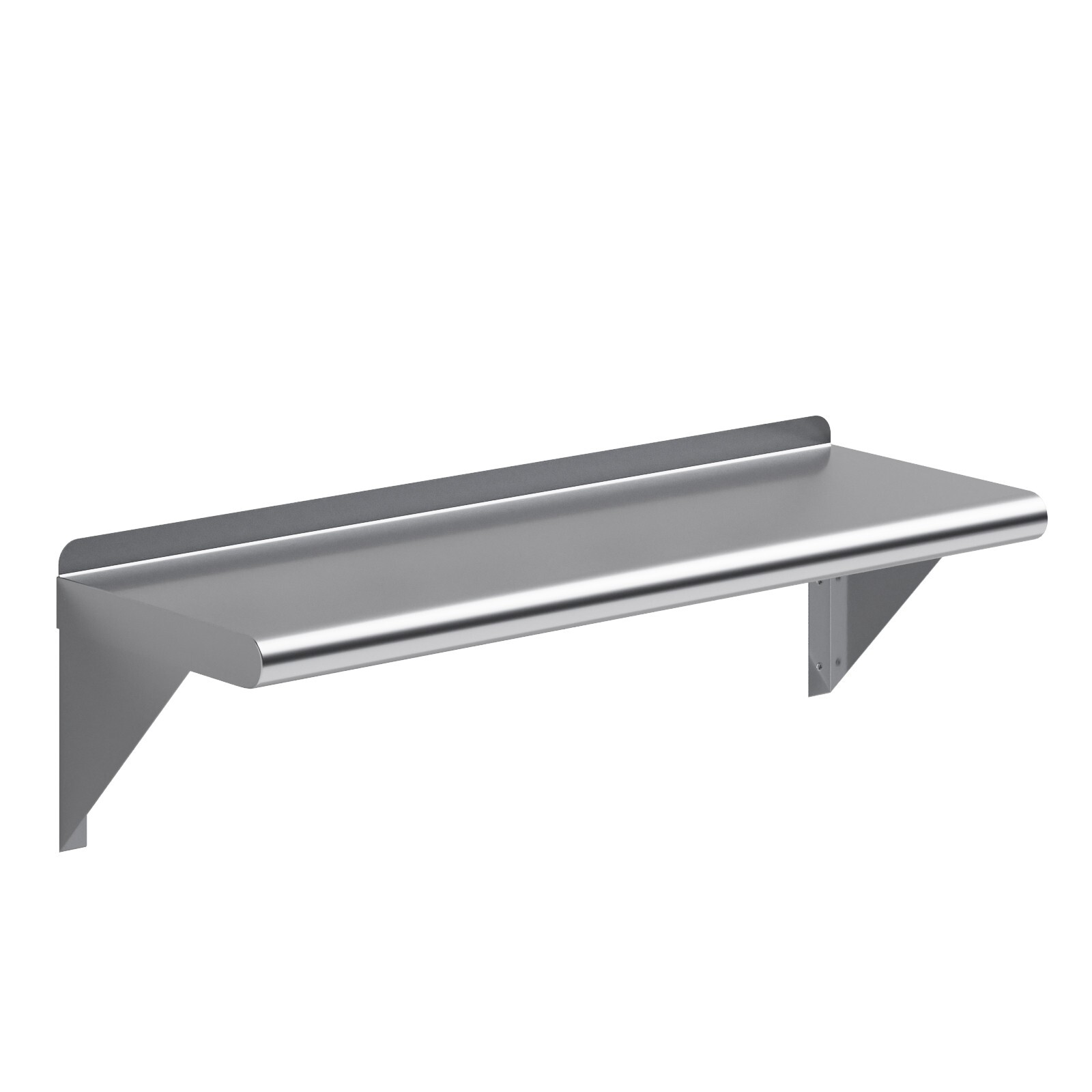 OPEN BOX: 10″ x 30″ Metal Shelf | Stainless Steel Wall Mount Floating Shelving