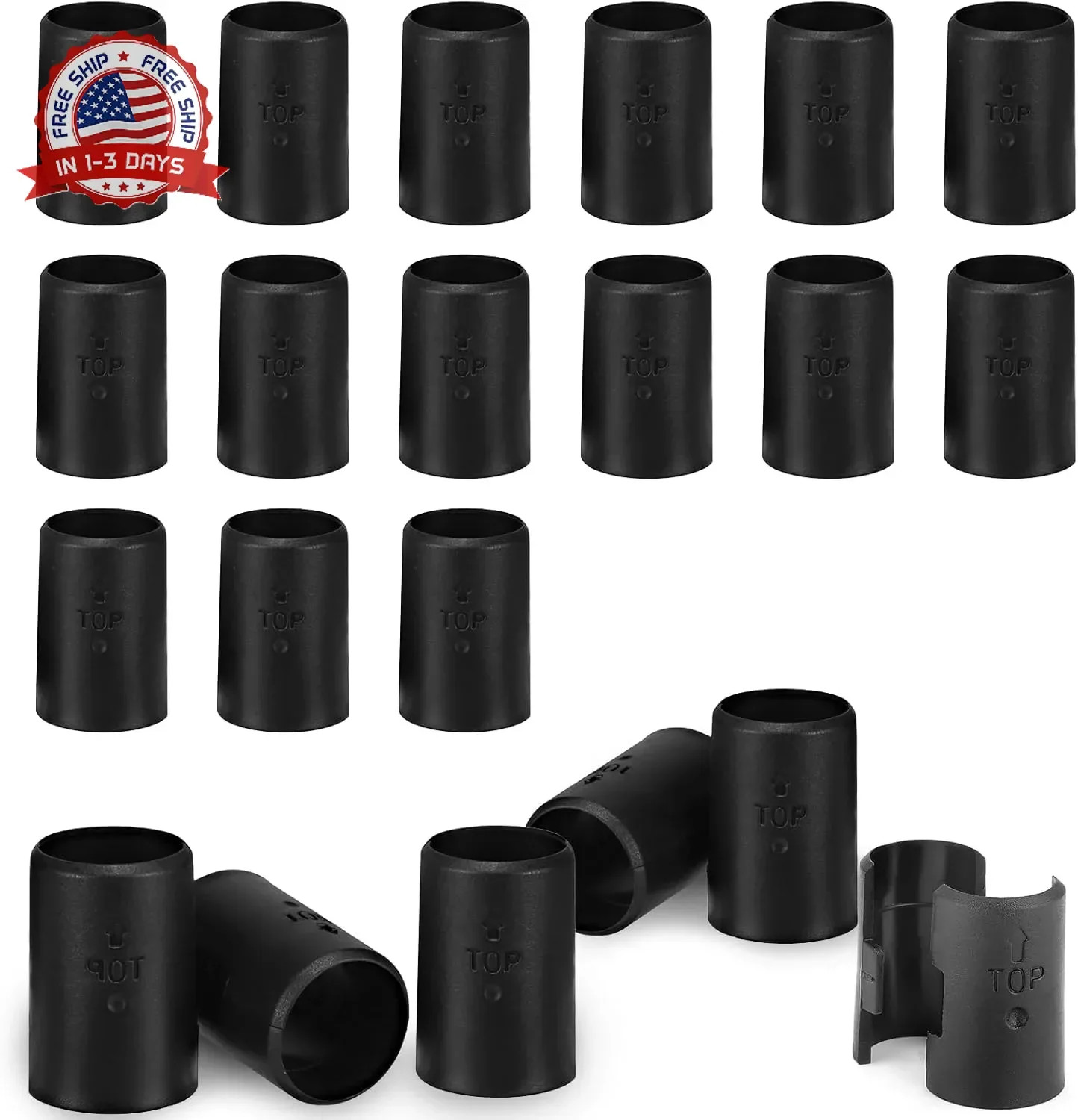 30 Pack Black Wire Shelf Clips 1 inch Wire Shelf Clips, Plastic Shelving Clips S