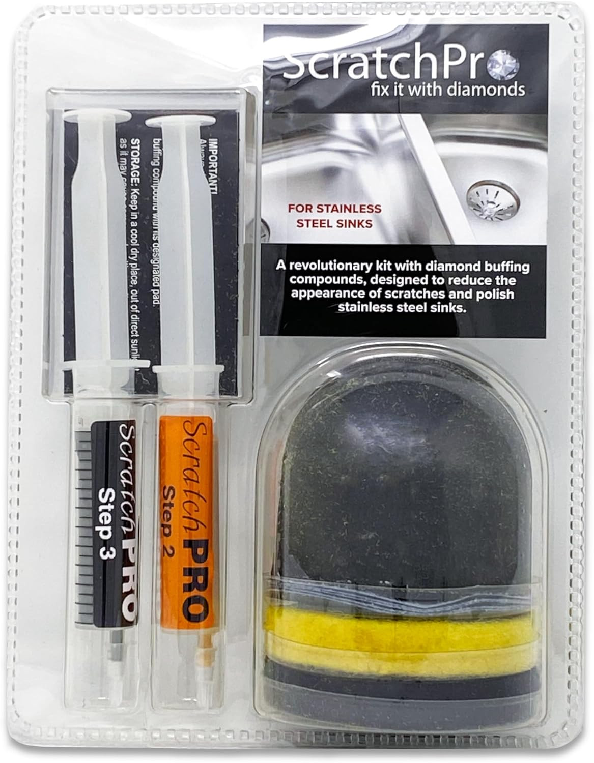 Stainless Steel Sink Cleaner & Polish Kit – Removes Scratches, Restores Shine &